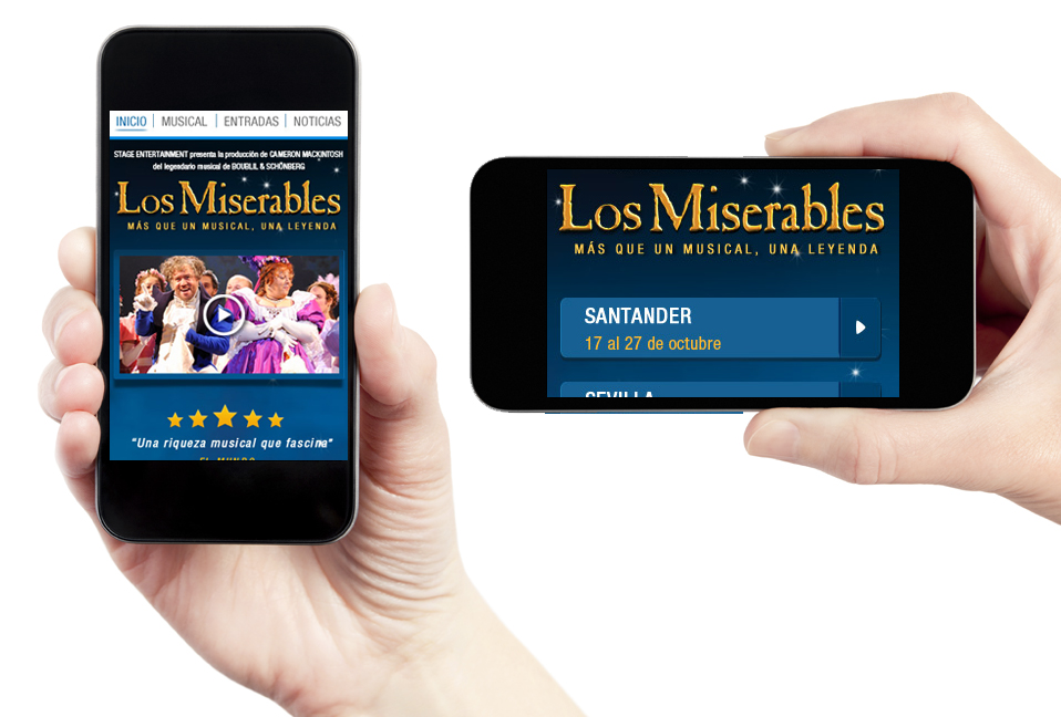 Mobile Website Les Mirables