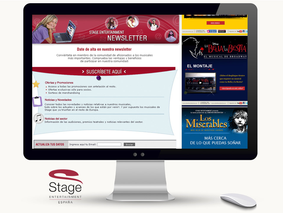 Email Marketing para Stage Entertainment
