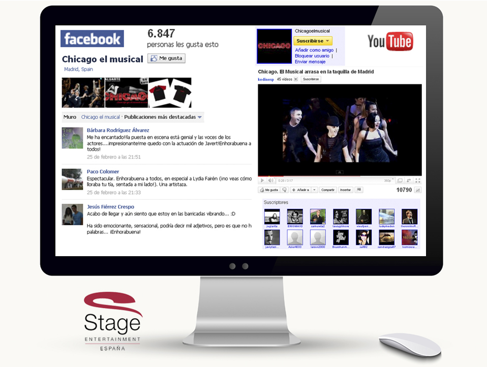 Acciones en redes sociales para Stage Entertainment